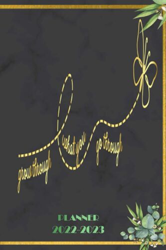 Growthrough: 2022 Planner Monthly Weekly 2 Years Calendar With Vision Boards, To Do Lists, Notes