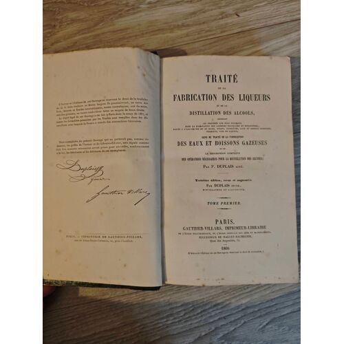 Traité Des Liqueurs Tome1 Duplais