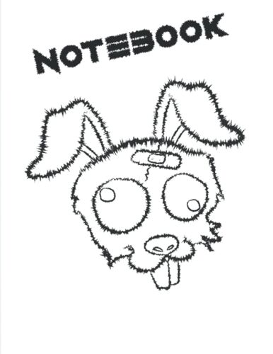 Lined Notebook: Crazy Rabbit Oryginal Notebook