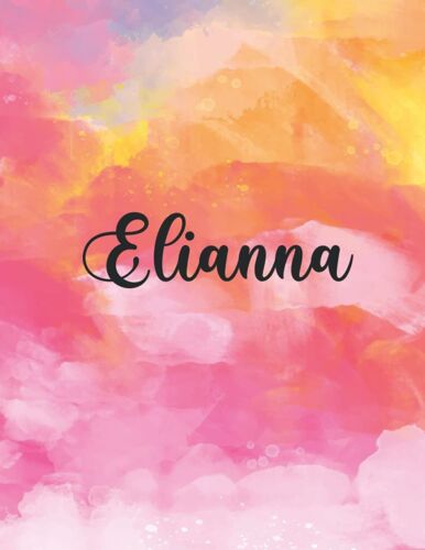 Elianna: Personal Name Dot Gird | The Notebook For Writing Journal Or Diary Women & Girls Gift For Birthday, For Student | 160 Pages Size 8.5x11inch - V.471