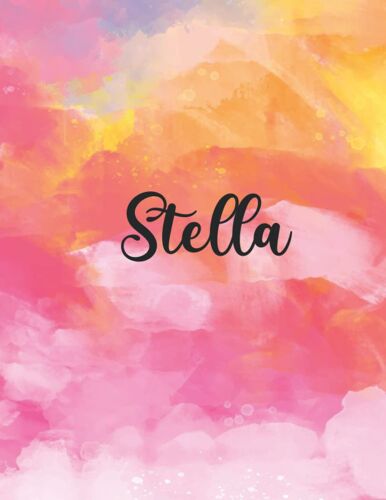 Stella: Personal Name Dot Gird | The Notebook For Writing Journal Or Diary Women & Girls Gift For Birthday, For Student | 160 Pages Size 8.5x11inch - V.39