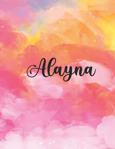 Alayna: Personal Name Dot Gird | The Notebook For Writing Journal Or Diary Women & Girls Gift For Birthday, For Student | 160 Pages Size 8.5x11inch - V.219