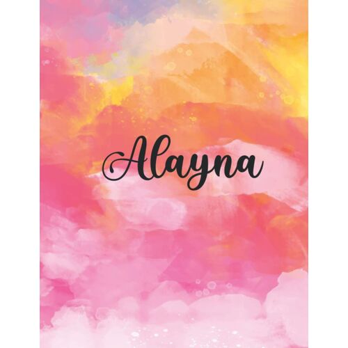 Alayna: Personal Name Dot Gird | The Notebook For Writing Journal Or Diary Women & Girls Gift For Birthday, For Student | 160 Pages Size 8.5x11inch - V.219