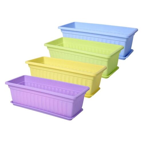 Jardinières En Plastique Pour Fenêtre De 17 Pouces 4 Paquets Pour Rebord De Fenêtre Patio Jardin Décoration De La Maison Porche