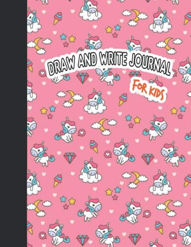 Draw And Write Journal: Draw And Write Ruled Journal | Dotted Midline And Picture Space | A Book Of Writing And Drawing Paper For Elementary-Aged Children | Grades K-2|120 Story Pages (Cute Unicorn No