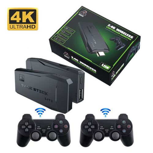10000 Games Console De Jeux Rétro + 2 Manettes Jeu Vidéo Portable 4K Gaming Console TV Bâton Stick