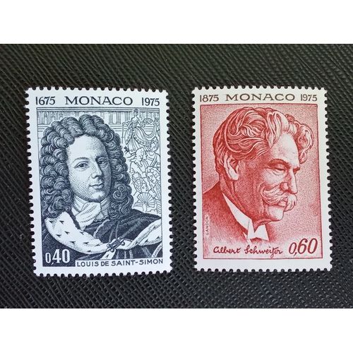Timbre Monaco Y T 1010 / 1011 Série : Personnes Célèbres 1975 ( 060809 )
