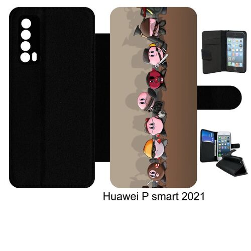Etui À Rabat Huawei P Smart 2021 - Kirby Héros - Simili-Cuir - Noir