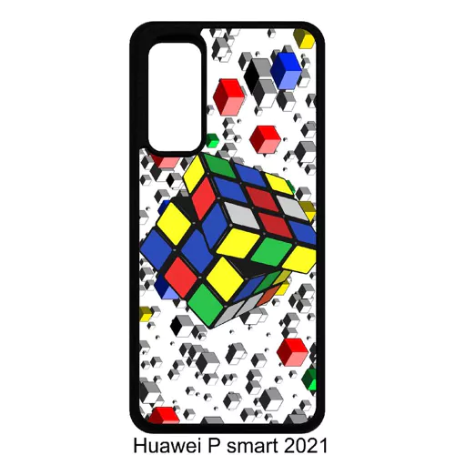 Coque huawei p smart 2021 - rubik's cube 3d - noir