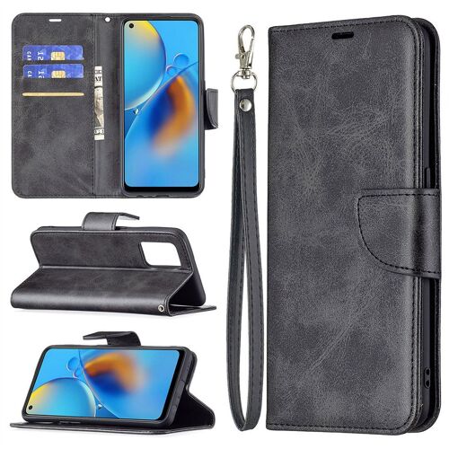 Saturcase Coque Pour Oppo A74 4g / F19 / Reno6 Lite, Luxe Pu Cuir Magnétique Flip Portefeuille Support Porte-Carte Protecteur Housse Étui Avec Dragonne Pour Oppo A74 4g / F19 / Reno6 Lite (Noir)