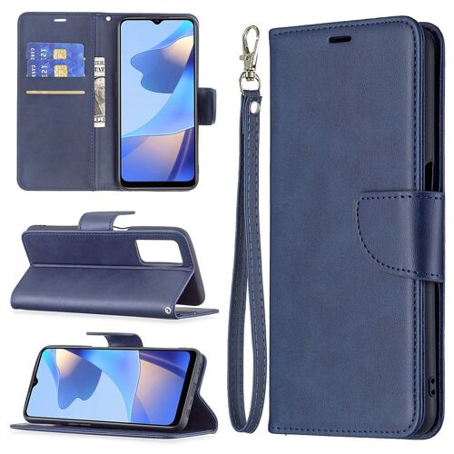 Saturcase Coque Pour Oppo A16 / A16s, Luxe Pu Cuir Magnétique Flip Portefeuille Support Porte-Carte Protecteur Housse Étui Avec Dragonne Pour Oppo A16 / A16s (Bleu)
