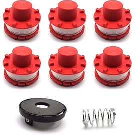 6 bobines de rechange pour débroussailleuse 3405096 Einhell GE-CT 36/30 Li E Solo AGILLO 36/255 BL AGILLO 18/200,avec 1 couvercle et 1 ressort