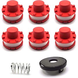 6Pcs Bobine de fil pour débroussailleuse avec couvercle de bobine et ressort de rechange pour Einhell GE-CT 36/30 Li E SOLO AGILLO 36/255 BL