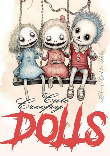Cute Creepy Dolls Coloring Book For Adults