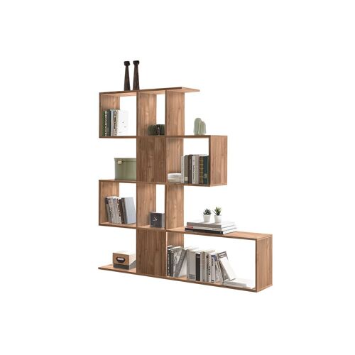 Bibliothèque scandinave séparateur design finition chêne H147 cm COMO