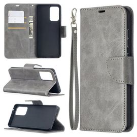 Saturcase Coque Pour Samsung Galaxy A52 5g, Luxe Pu Cuir Magnétique Flip Portefeuille Support Porte-Carte Protecteur Housse Étui Avec Dragonne Pour Samsung Galaxy A52 5g (Gris)