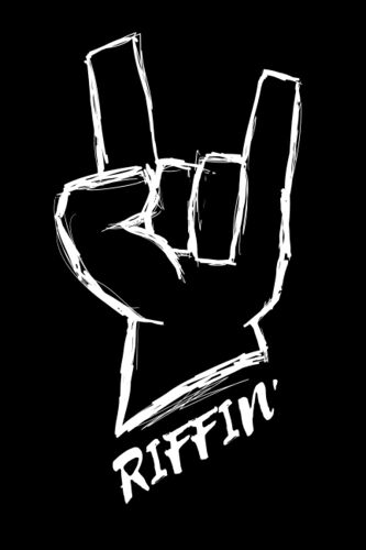 Riffing Rock: Lined Notebook