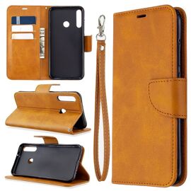 Saturcase Coque Pour Huawei P40 Lite E / Y7p, Luxe Pu Cuir Magnétique Flip Portefeuille Support Porte-Carte Protecteur Housse Étui Avec Dragonne Pour Huawei P40 Lite E / Y7p (Jaune)