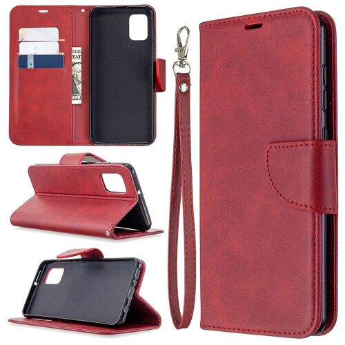 Saturcase Coque Pour Samsung Galaxy A31, Luxe Pu Cuir Magnétique Flip Portefeuille Support Porte-Carte Protecteur Housse Étui Avec Dragonne Pour Samsung Galaxy A31 (Rouge)