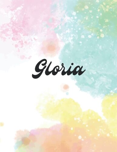 Gloria: Personal Name Dot Gird Notebook For Graphing Pad, Design Book, Work Book, Planner, Dotted Notebook, Bullet Journal, Sketch Book, Math Book - V.556