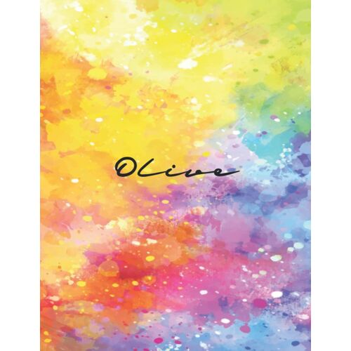 Olive: Personal Name Dot Gird Notebook For Graphing Pad, Design Book, Work Book, Planner, Dotted Notebook, Bullet Journal, Sketch Book, Math Book - V.213