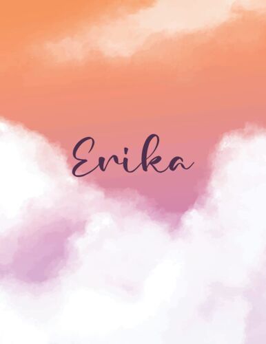 Erika: Personal Name Dot Gird | The Notebook For Writing Journal Or Diary Women & Girls Gift For Birthday, For Student | 160 Pages Size 8.5x11inch - V.898