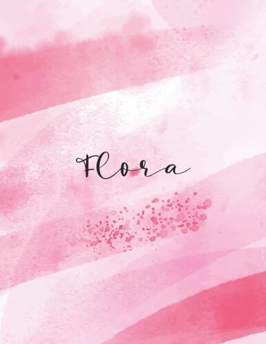 Flora: Journal Notebook Gray For Writing And Drawing, Blank | Calligraphy Dot Grid Journals | 8.5 X 11 Inch - V.933