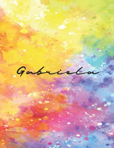 Gabriela: Personal Name Dot Gird Notebook For Graphing Pad, Design Book, Work Book, Planner, Dotted Notebook, Bullet Journal, Sketch Book, Math Book - V.334