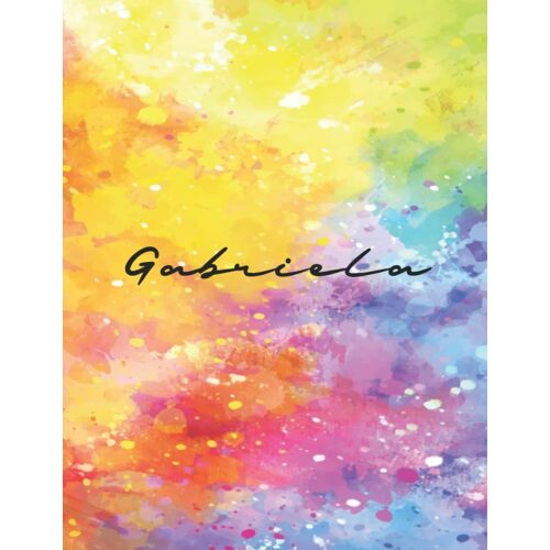 Gabriela: Personal Name Dot Gird Notebook For Graphing Pad, Design Book, Work Book, Planner, Dotted Notebook, Bullet Journal, Sketch Book, Math Book - V.334