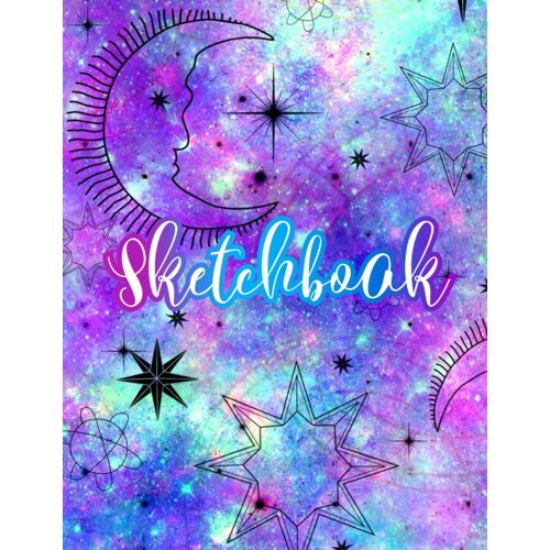 Sketchbook: Sketch Paper Notebook For Drawing, Doodling, Painting, Sketching | 120 Blank Pages | 8.5 X 11 Inches (21,59 Cm X 27,94 Cm) Cute Galaxy Background Cover Sketchbook/Vol-05