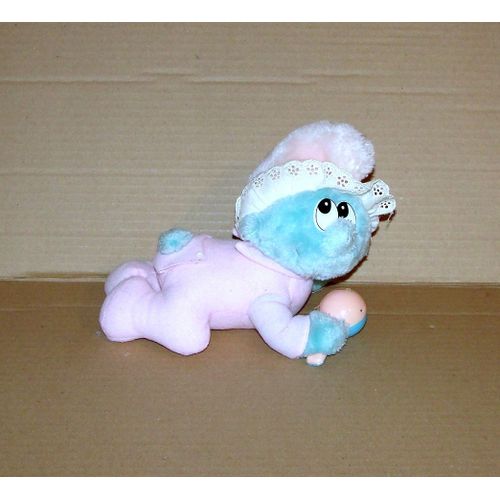 Schtroumpf Peluche Doudou Hochet Bébé Schtroumpf Rose Et Bleu Dentelle Peyo 83