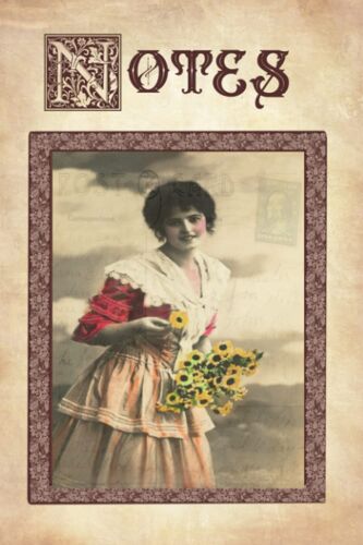 Old Fashioned Composition Notebook For Journaling Diary: Vintage Women Grid Journal Notebook For Women Teacher Mother's Day