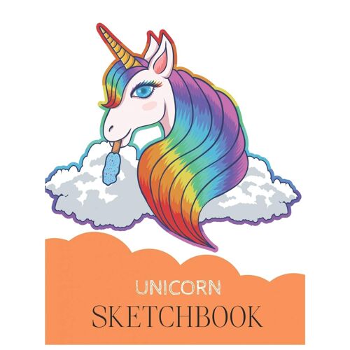 Unicorn Sketchbook: Unicorn Is Real Dream Come True Unicorn Kawaii Blank Large Sketchbook For Kids And Girls To Draw And Creation White Paper Activity Book 8.5 X 11 Inches 110 Pages For Learning Profe