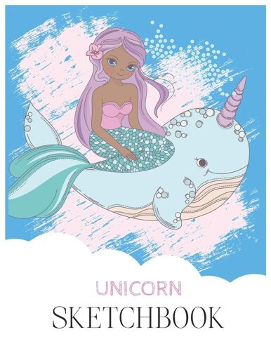 Unicorn Sketchbook: Unicorn Is Real Dream Come True Unicorn Kawaii Blank Large Sketchbook For Kids And Girls To Draw And Creation White Paper Activity Book 8.5 X 11 Inches 110 Pages For Learning Profe