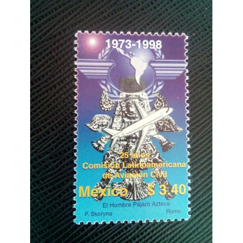 Timbre Mexique Mi 2758 25 Ans De Commission De L'aviation Civile Latino-Américaine 1998 ( 00100705 )