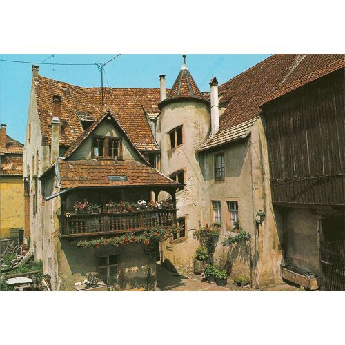 Ribeauvillé, " Ancienne Hôtellerie Du Soleil, Avec Sa Tour À Escalier, Où Les Ménétriers Se Réunirent Dès 1715".