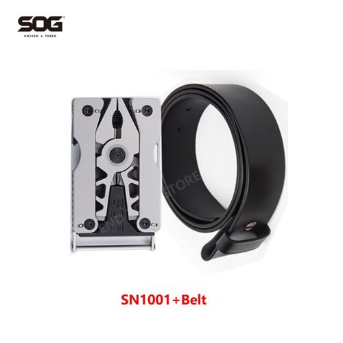 Ceinture SN1001 - SOG Couteau Pliant Multi outils, Pince DulNylon Ceinture de Survie en Plein Air, Autodéfense, Randonnée, Équipement de Camping EDC