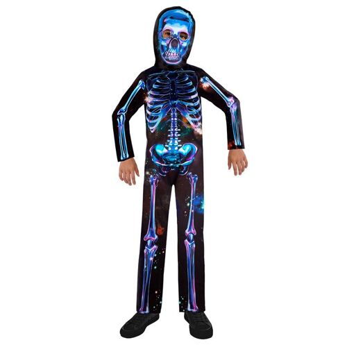 Déguisement Squelette Néon En Tissu Recyclé Enfant - Taille: 6 - 8 Ans (128 Cm)