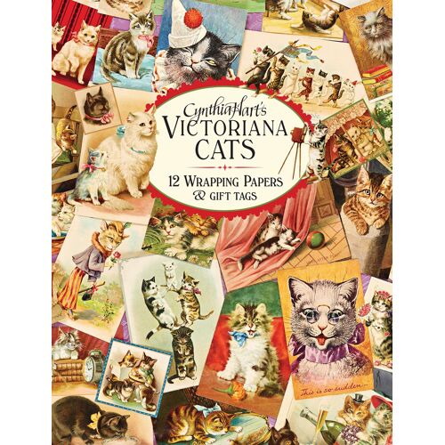 Cynthia Hart's Victoriana Cats: 12 Wrapping Papers And Gift Tags