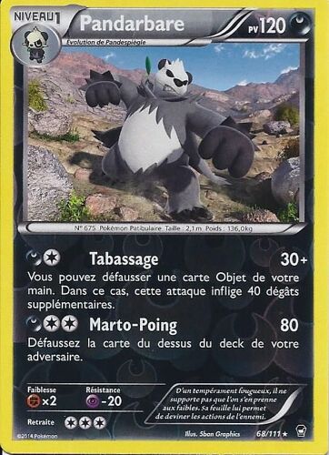 Pandarbare Reverse 68/111 - Xy Poings Furieux