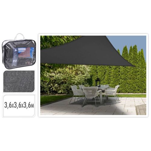 Progarden Toile D'ombrage Triangulaire Gris Foncé 3,6x3,6x3,6 M