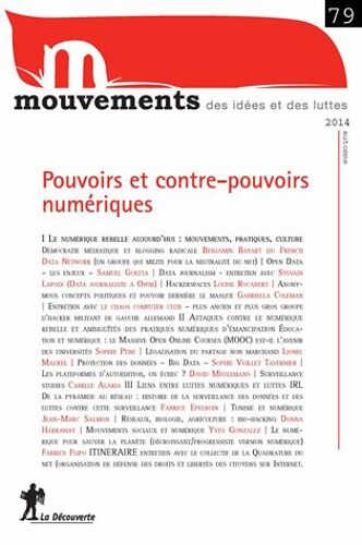 Mouvements N° 79 Automne 2014 - (Contre-)Pouvoirs Du Numérique