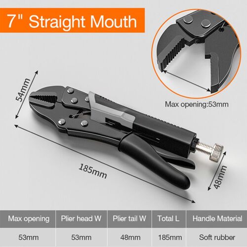 7 pouces s - Pince À Pression Universelle, Outil Multifonctionnel, Forte, Manuelle, De Qualité Industrielle