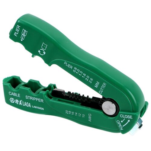 Vert - Outils À Main Coupe-fil Portable, Dénudeur De Câble, Outil Multifonction De Dénudage De Fil Adapté À 0.8-2.6mm