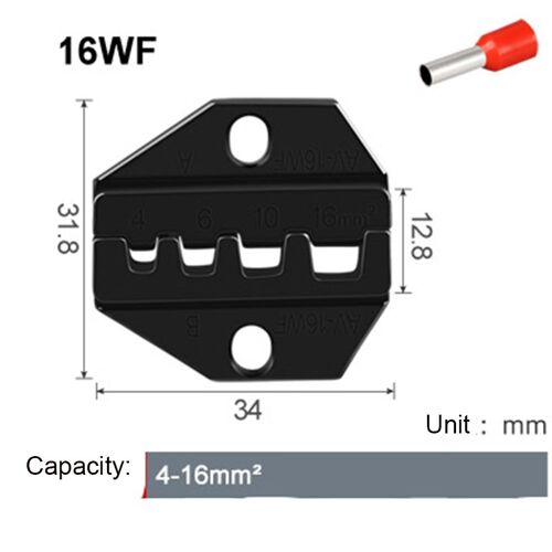 16WF - Mâchoires De Pince À Sertir, Pour Pince De 230mm, Tube De Prise, Cosse De Câble Coaxial Non Isolé, Terminal Mc4