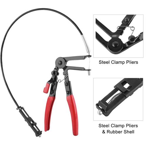 Coude - KINDLOV Pince de serrage de tuyau à longue portée, type de câble, fil flexible, réparation de voiture, sertissage de tuyau, multi outils pour véhicules automobiles, outils à main