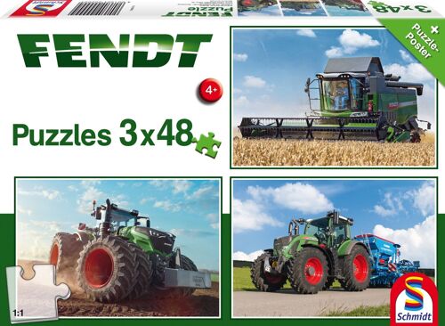Puzzles Fendt, 3x48 Pcs