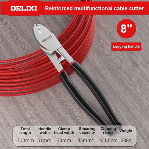 8 pouces - Délices Coupe câble électrique multifonctionnel, coupe câble latéral, pinces à fraises, outils à main de réparation de bricolage