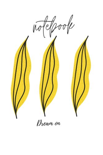 Notebook: Vintage Leaf Print Blank Lined Pocket Notebook