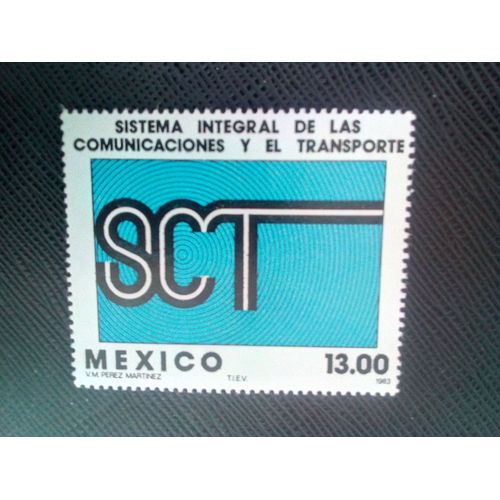 Timbre Mexique Yt 1025 Système Intégré De Communications Et De Transport 1983 ( 00100705 )